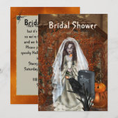 Halloween Bridal Shower Invitation Kaart (Voorkant / Achterkant)
