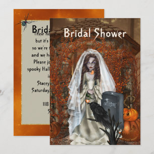 Halloween Bridal Shower Invitation Kaart