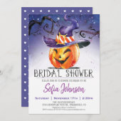 Halloween Bridal Shower Invitation Kaart (Voorkant / Achterkant)