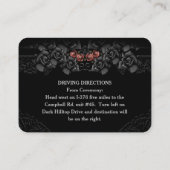 Halloween Bride and Groom Wed Skeletons Reception Informatiekaartje (Achterkant)