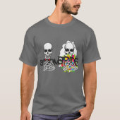 halloween bride groom personage t-shirts (Voorkant)