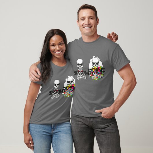 halloween bride groom personage t-shirts (Unisex)