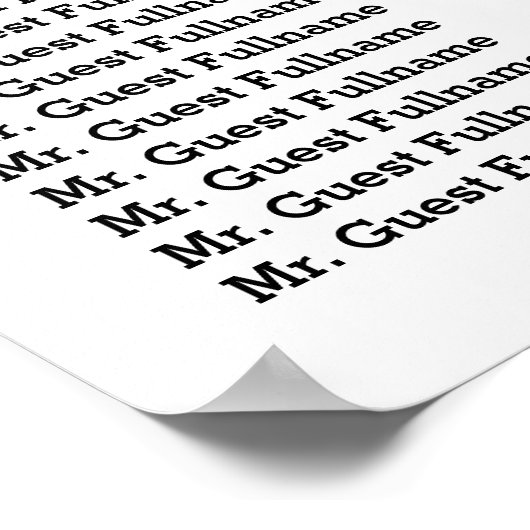 Halloween Bride Groom Poster Wedding Seding Chart (Hoek)