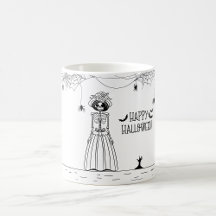 Halloween Bride Skeleton Coffee Mok