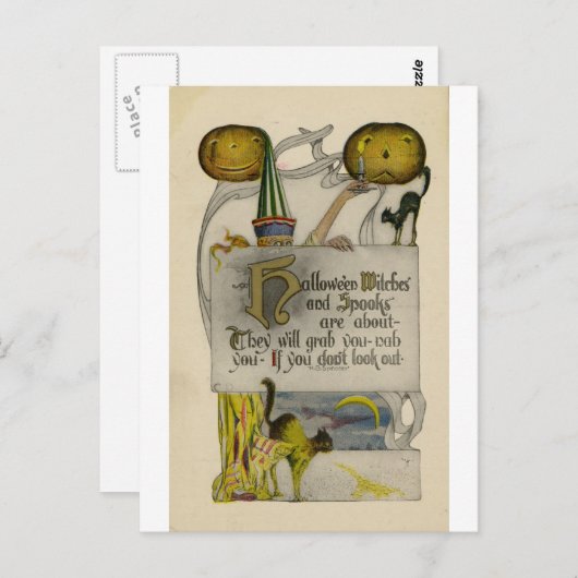 Halloween Briefkaart (Voorkant / Achterkant)