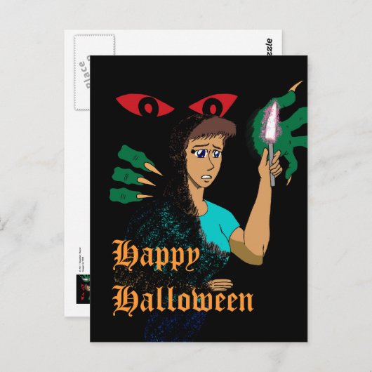 Halloween briefkaart (Voorkant / Achterkant)