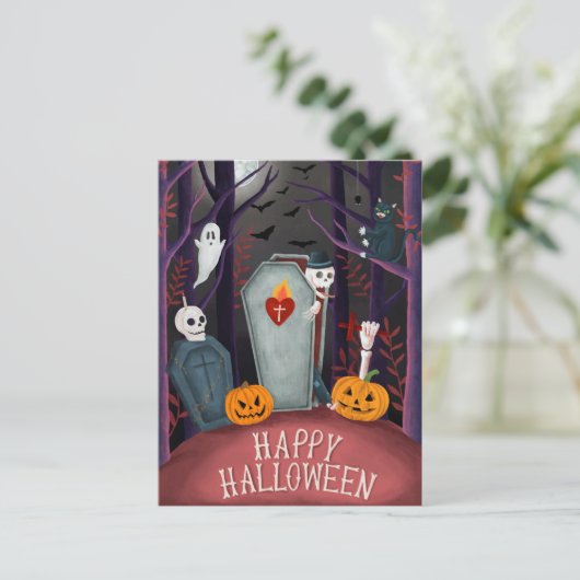 Halloween Briefkaart (Staand voorkant)