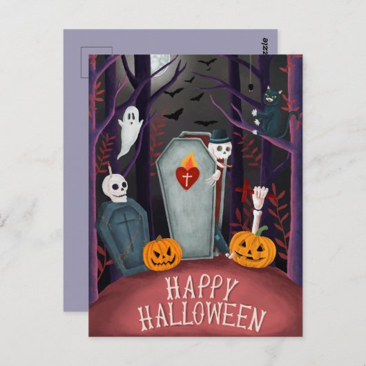 Halloween Briefkaart (Voorkant / Achterkant)