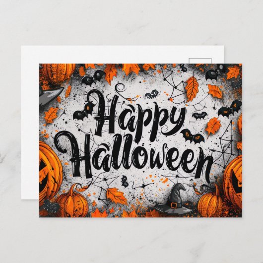 Halloween Briefkaart (Voorkant / Achterkant)