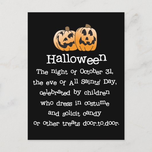 Halloween Briefkaart (Voorkant)
