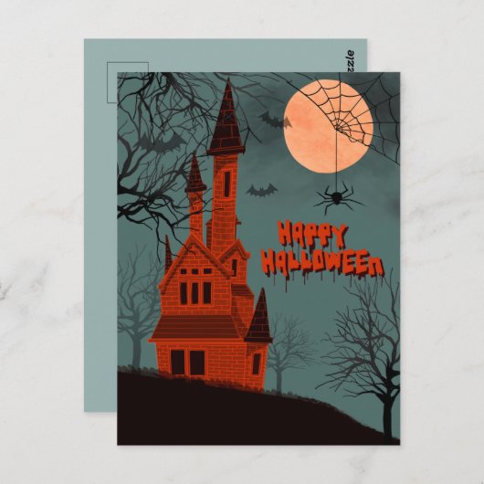 Halloween Briefkaart (Voorkant / Achterkant)