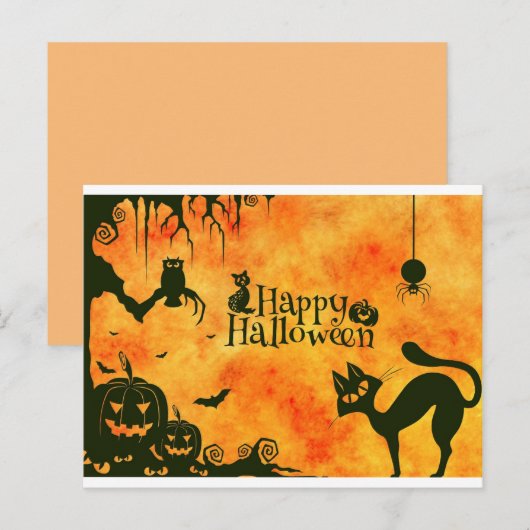 Halloween briefkaart (Voorkant / Achterkant)