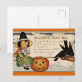  Halloween-Briefkaart: betoverende nacht van Wi Briefkaart (Voorkant / Achterkant)