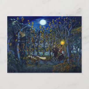 Halloween briefkaart "Headless Horseman Chase"