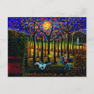 Halloween,briefkaart,Hoofdloos,Horseman,Slapy,Hall Briefkaart