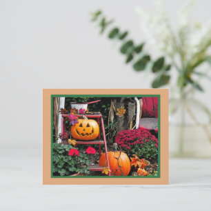 HALLOWEEN BRIEFKAART/LACHENDE POMPOEN/HAPPY HALLOW BRIEFKAART