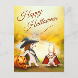 Halloween Briefkaart met leuke dieren