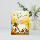 Halloween Briefkaart met leuke dieren (Staand voorkant)