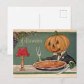  Halloween Briefkaart met pompoen (Voorkant / Achterkant)