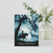 Halloween Briefkaart met Witch Unicorn Familiars (Staand voorkant)