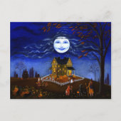 Halloween, briefkaart, skelet, duivel, heks, spook briefkaart (Voorkant)