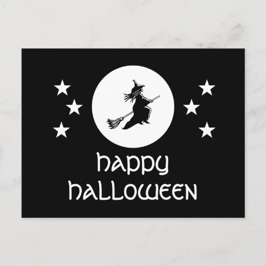 Halloween Briefkaart slaan, zwart (Voorkant)