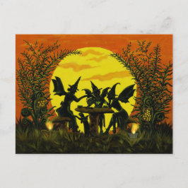 Halloween briefkaart, sprookjestheekfeestje briefkaart