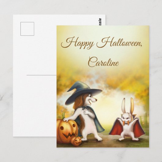 Halloween Briefkaart stijl (Voorkant / Achterkant)