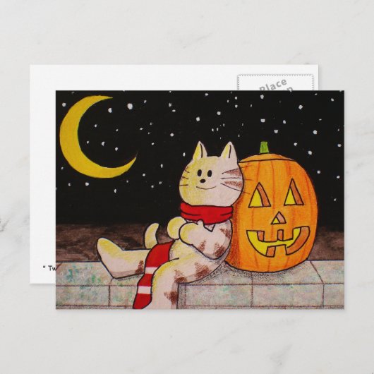 Halloween Briefkaart "Twinkle Twinkle" (Voorkant / Achterkant)