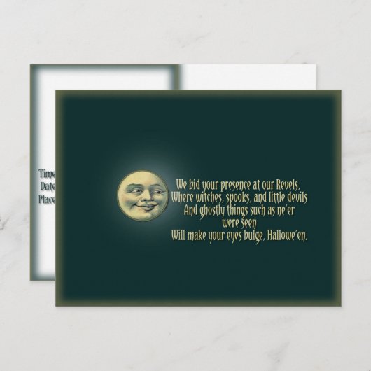 Halloween Briefkaart uitnodiging (Voorkant / Achterkant)