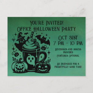 Halloween briefkaart, Uitnodiging, Halloween Party Briefkaart