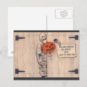  Halloween Briefkaart / Uitnodiging, rond 1920 (Voorkant / Achterkant)