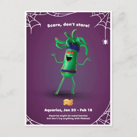 Halloween Briefkaart voor Aquarius (Voorkant)
