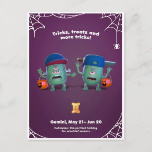 Halloween Briefkaart voor Gemini