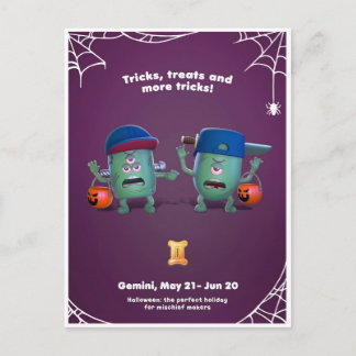 Halloween Briefkaart voor Gemini