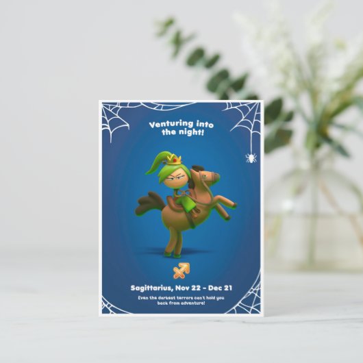 Halloween Briefkaart voor Sagittarius (Staand voorkant)