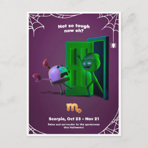 Halloween Briefkaart voor Scorpio