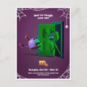Halloween Briefkaart voor Scorpio (Voorkant)