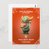 Halloween Briefkaart voor Taurus (Voorkant / Achterkant)
