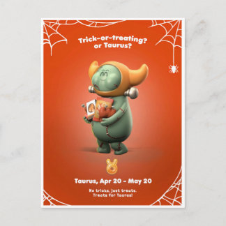 Halloween Briefkaart voor Taurus