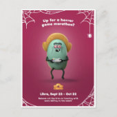 Halloween Briefkaart voor Weegschaal (Voorkant)