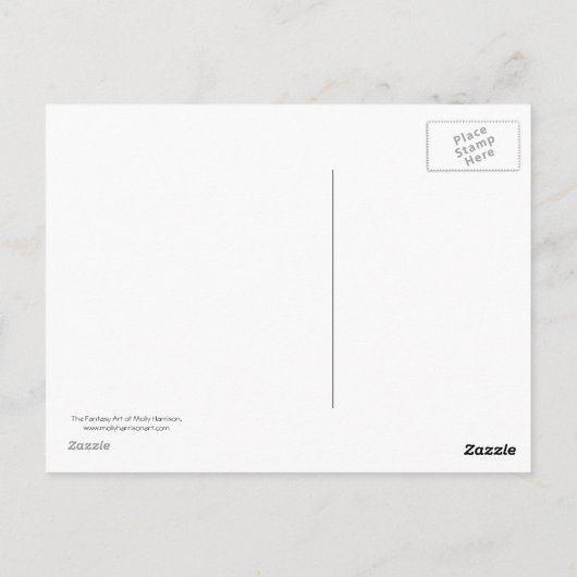 Halloween Briefkaart Witch Black Cat (Achterkant)