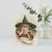 Halloween  Briefkaart Witch Kittens (Staand voorkant)