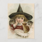 Halloween  Briefkaart Witch Kittens (Voorkant)