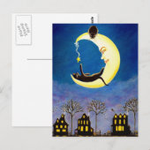 Halloween, briefkaart, zwart, kat, salem, ster, do briefkaart (Voorkant / Achterkant)