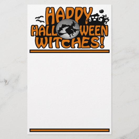 Halloween briefpapier, aanpasbaar briefpapier (Voorkant)
