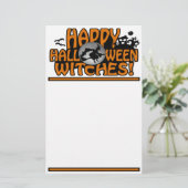 Halloween briefpapier, aanpasbaar briefpapier (Staand voorkant)