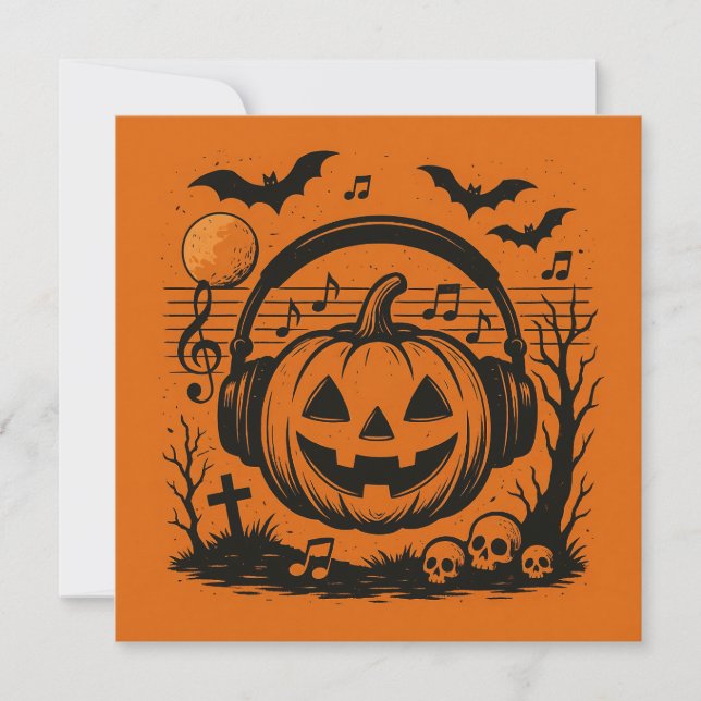 Halloween-briefpapier met muziek (Voorkant)