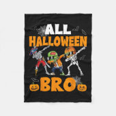 Halloween Bro Dabbing Skeleton Jack O Lantern Boys Fleece Deken (Voorkant)