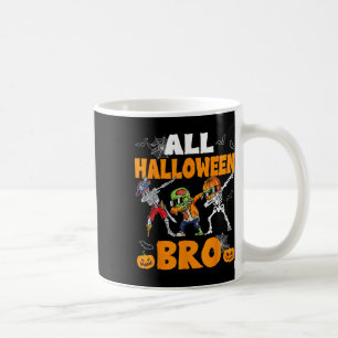 Halloween Bro Dabbing Skeleton Jack O Lantern Boys Koffiemok